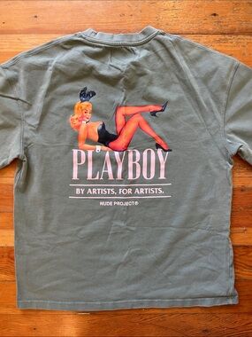 PLAYBOY Olive Green Kids Sweatshirt with Pink Graphic